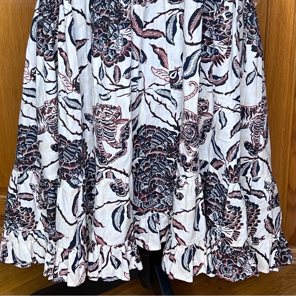 House of Harlow 1960 Ozzie Ivory Floral Print Puff Sleeve Mini Dress Size Medium - Picture 7 of 15
